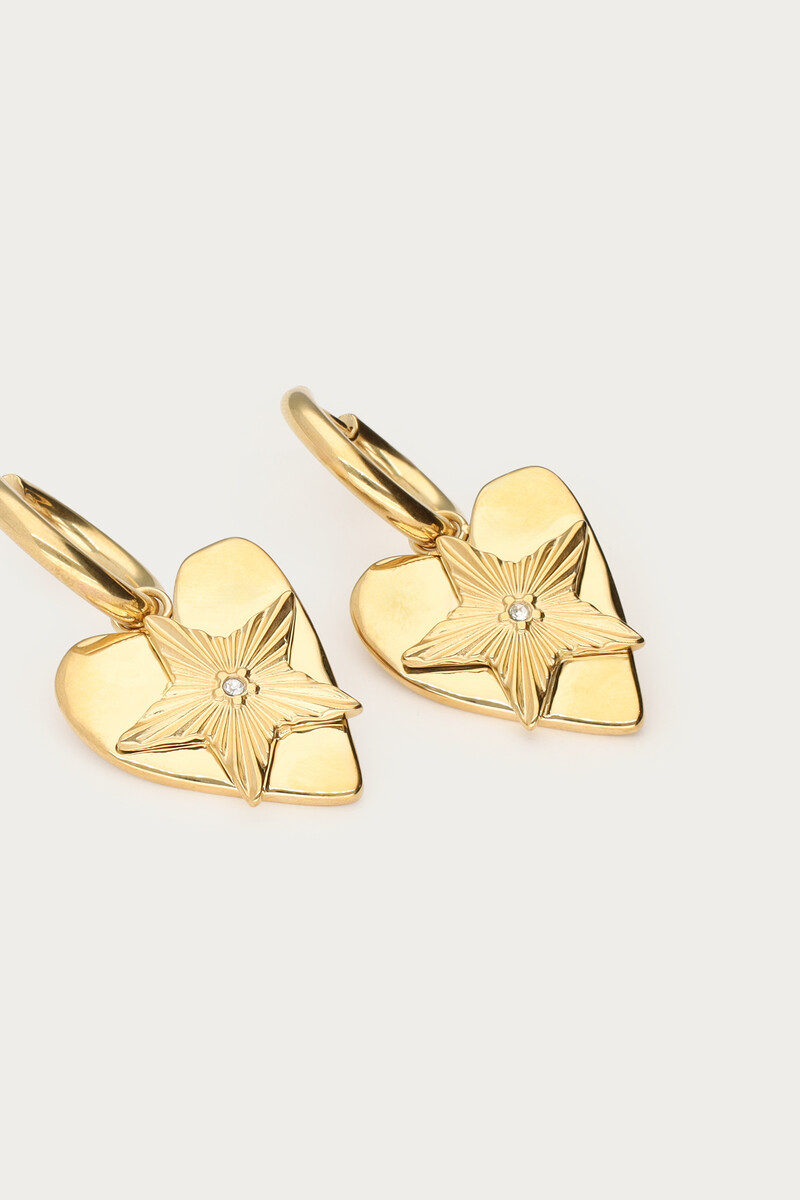 Midnight statement hoop earrings hearts star | My Jewellery