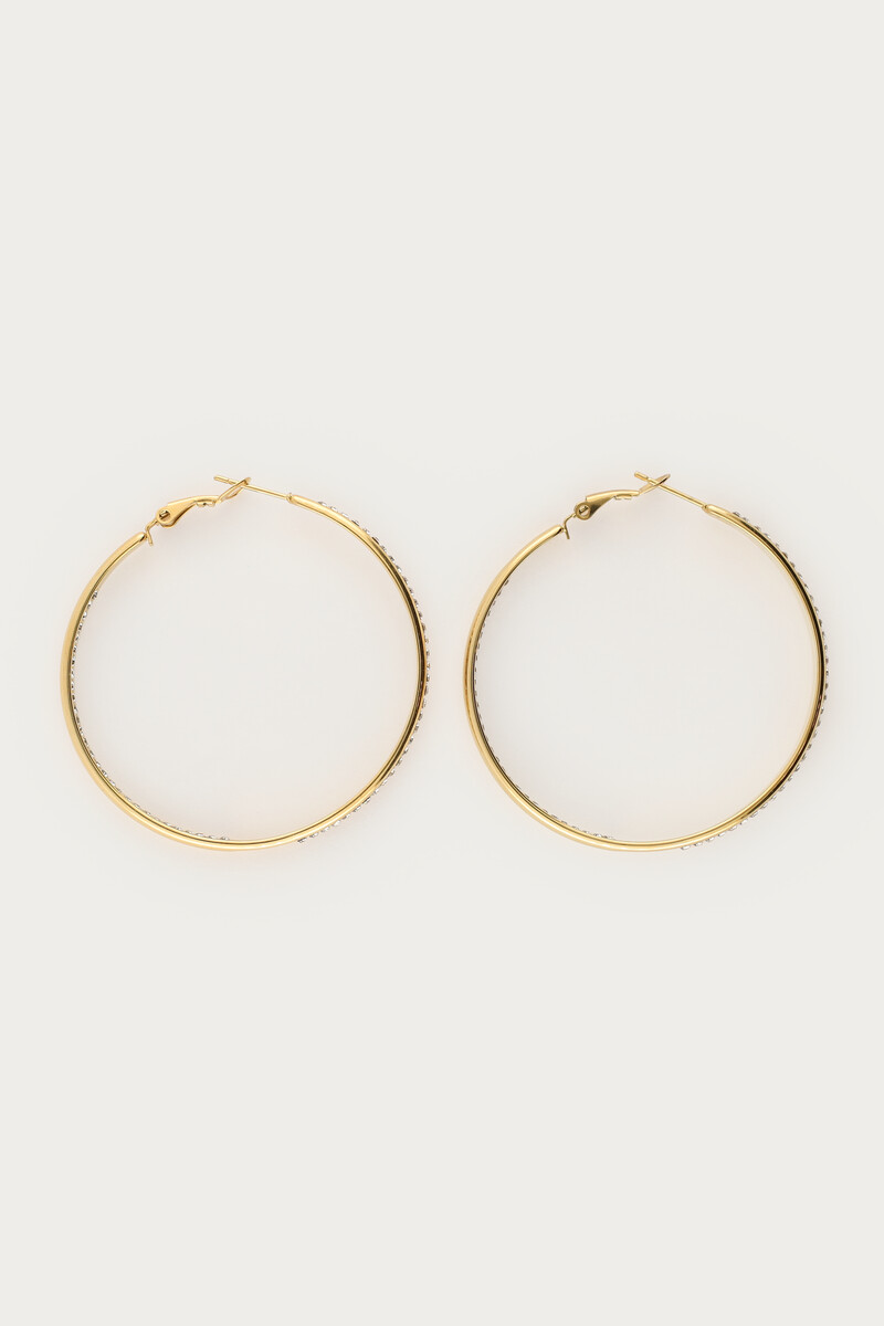 Boucles d’oreilles Midnight avec strass maxi 