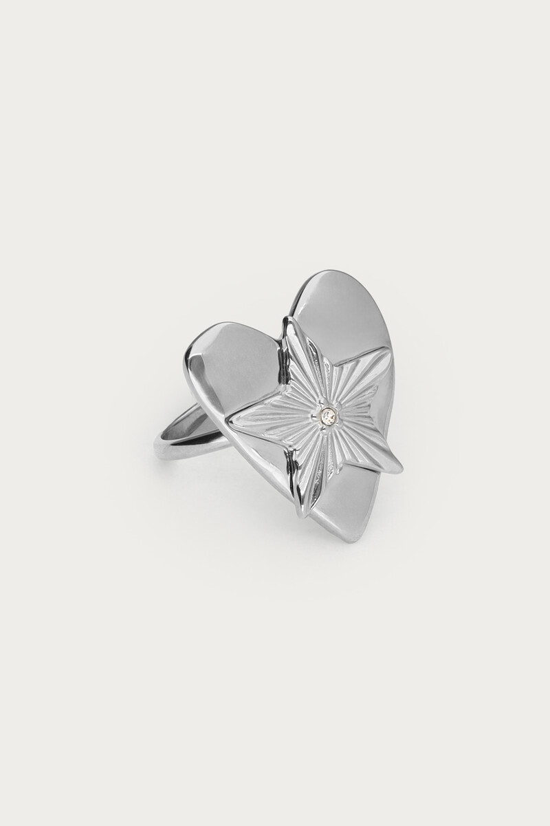 Midnight statement ring hearts star | My Jewellery