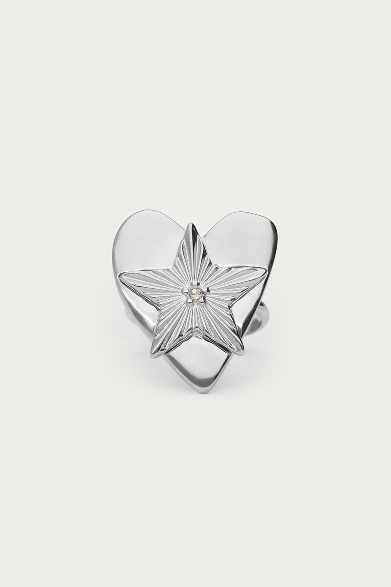 Midnight statement ring hearts star | My Jewellery