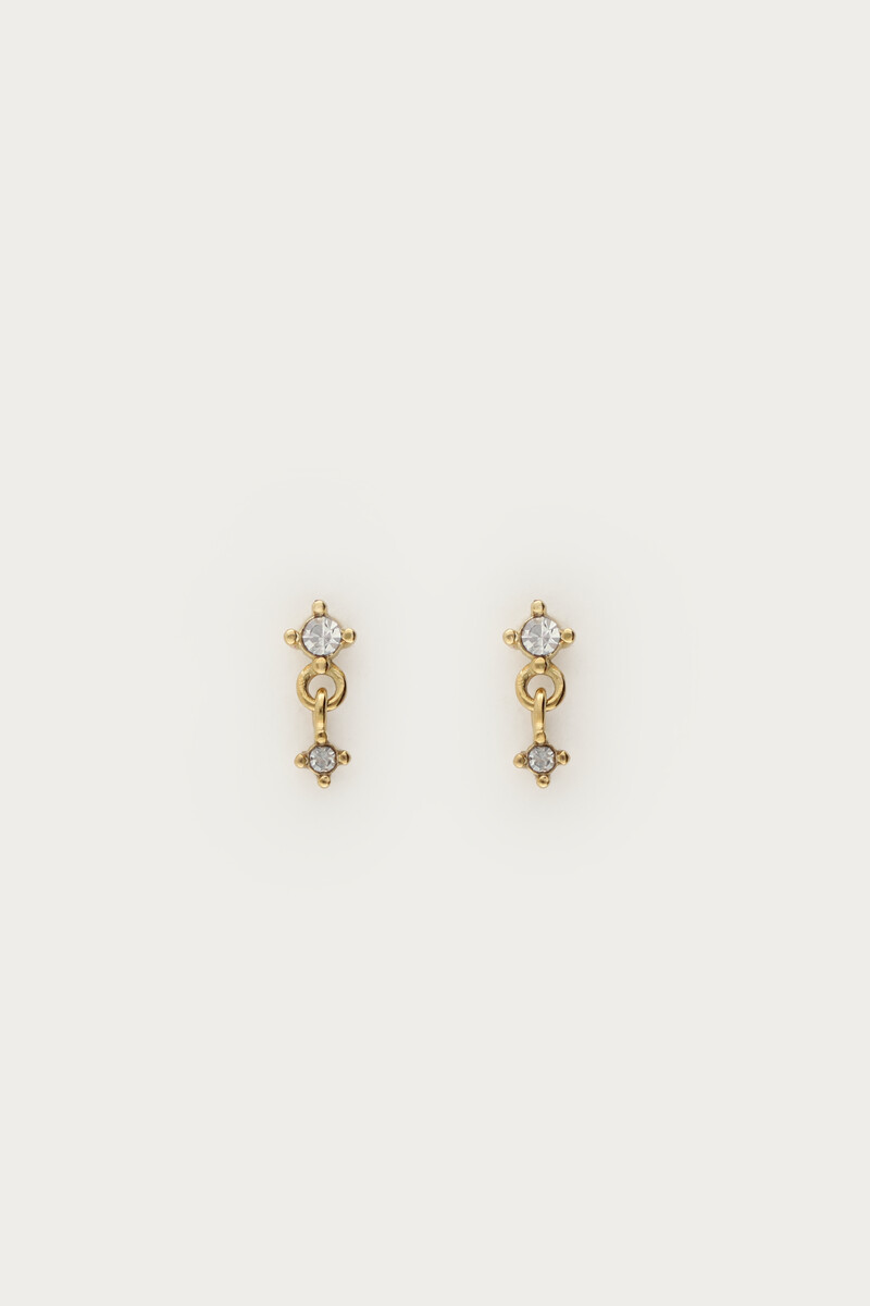 Midnight studs dubbele strass