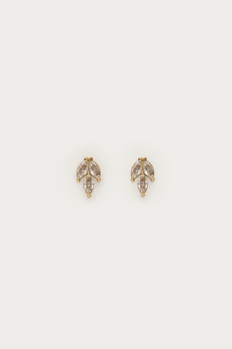 Midnight studs blad met strass