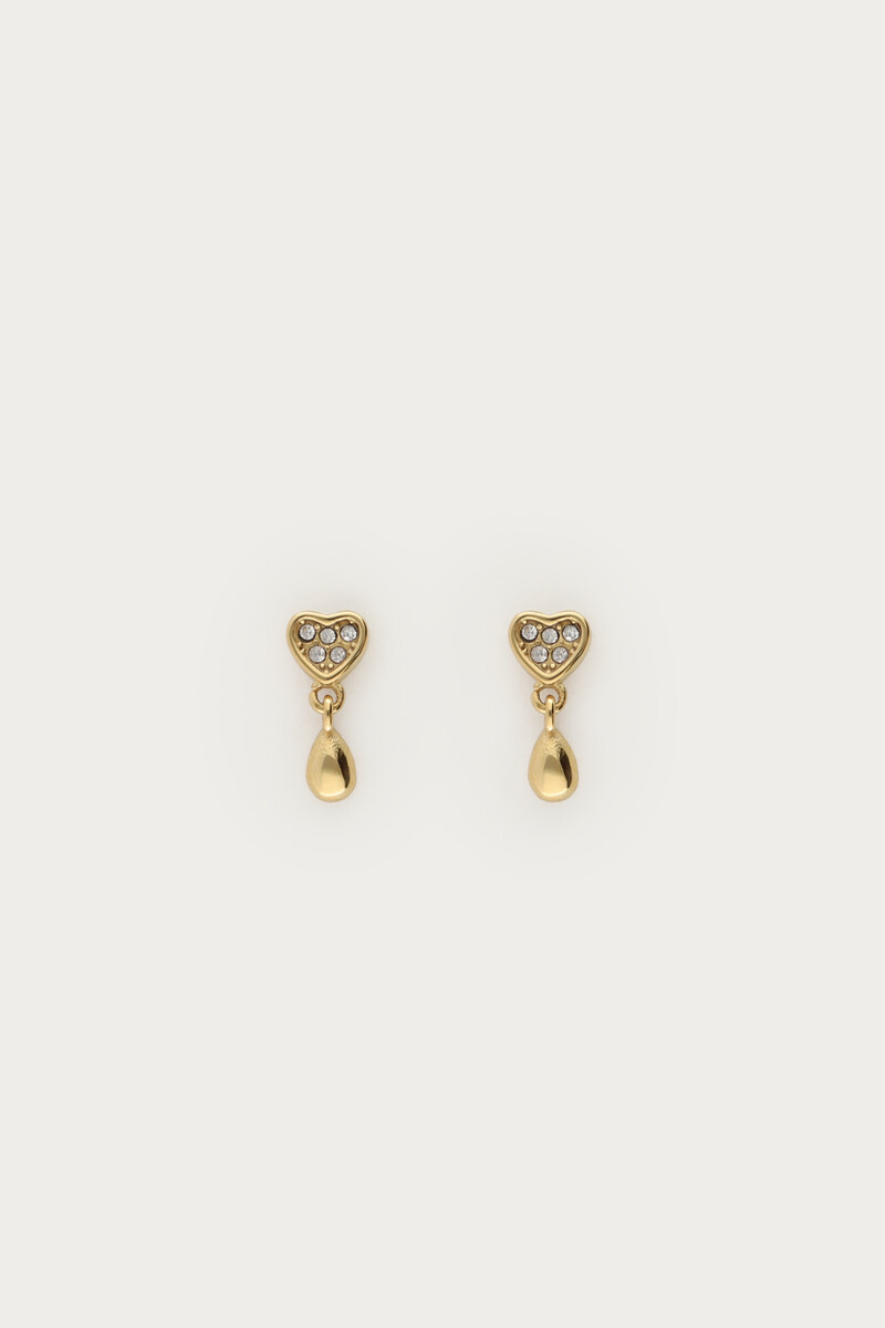 Puces d'oreilles Midnight avec cœur et goutte