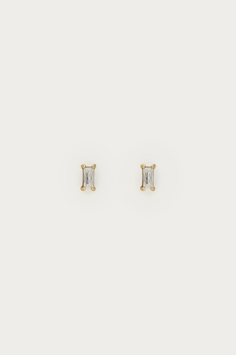 Midnight studs met vierkante strass