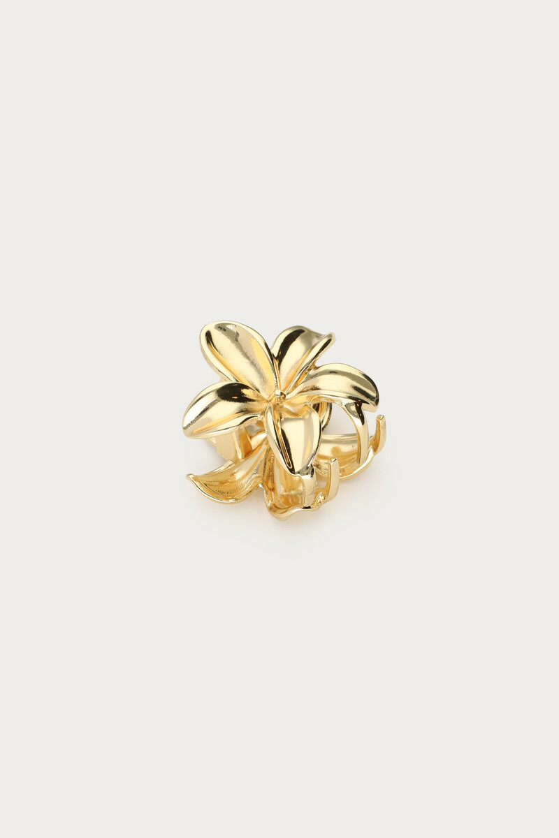 Gold coloured flower hair clip mini | My Jewellery