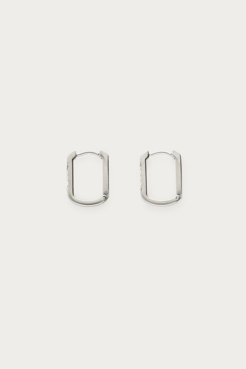 Midnight square mini hoop earrings | My Jewellery