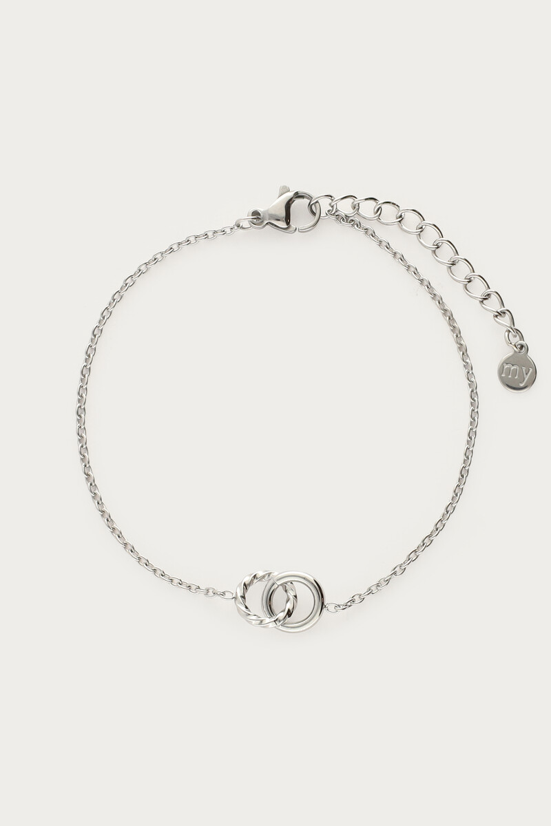Minimalistisches Armband doppelter Kreis