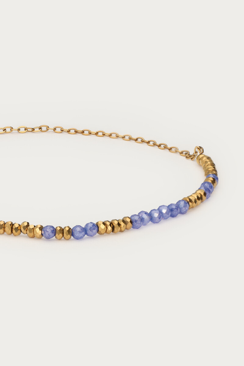Minimalist bracelet with blue beads | My Jewellery