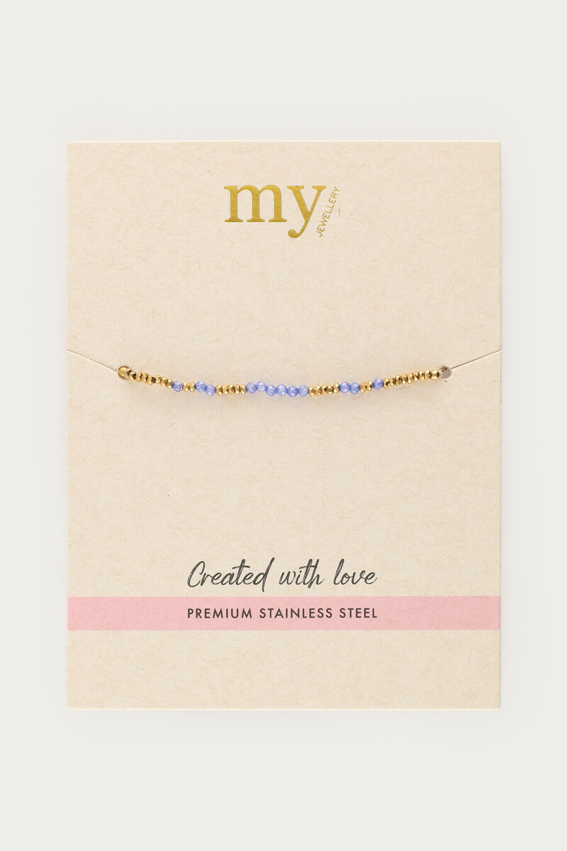 Minimalist bracelet with blue beads | My Jewellery