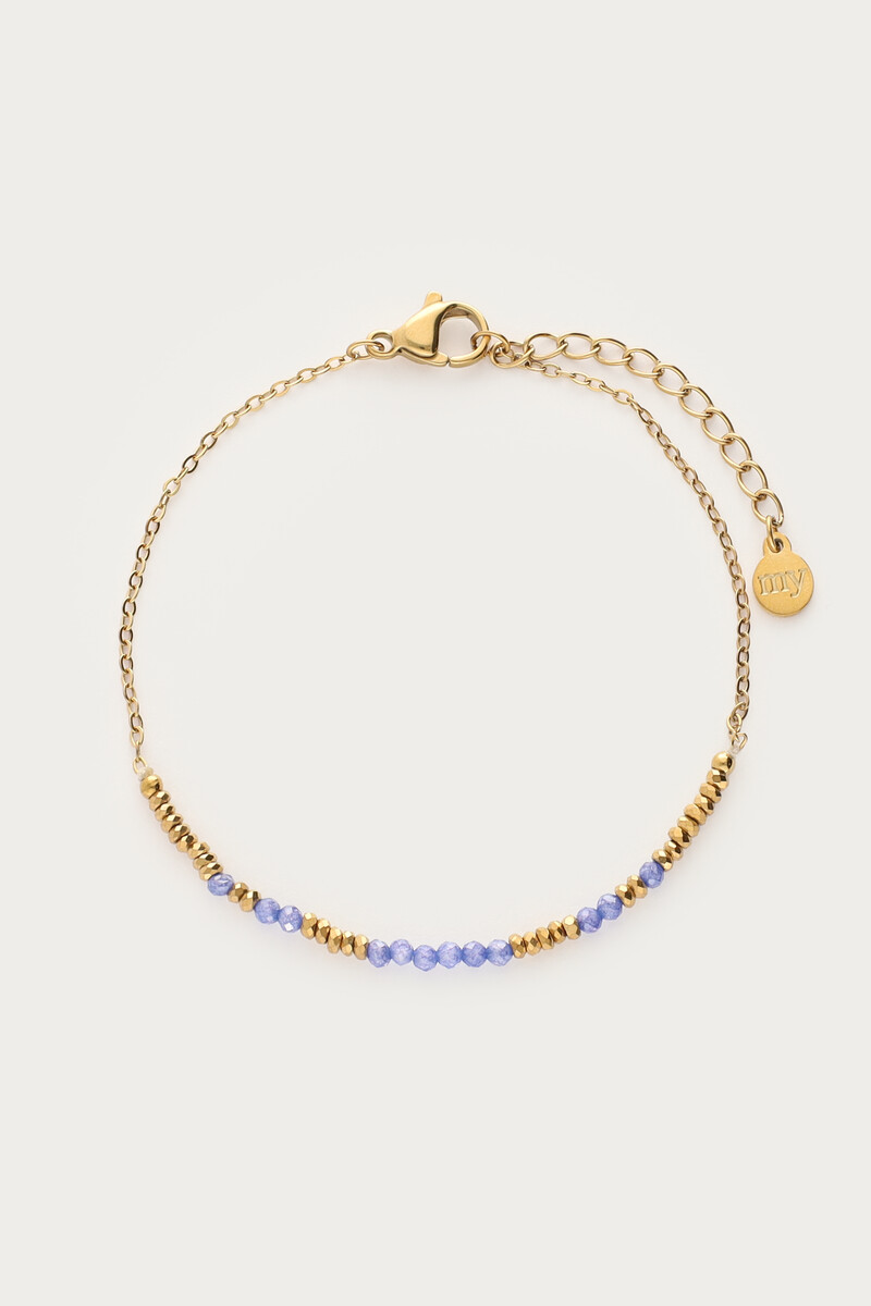 Minimalist bracelet with blue beads | My Jewellery