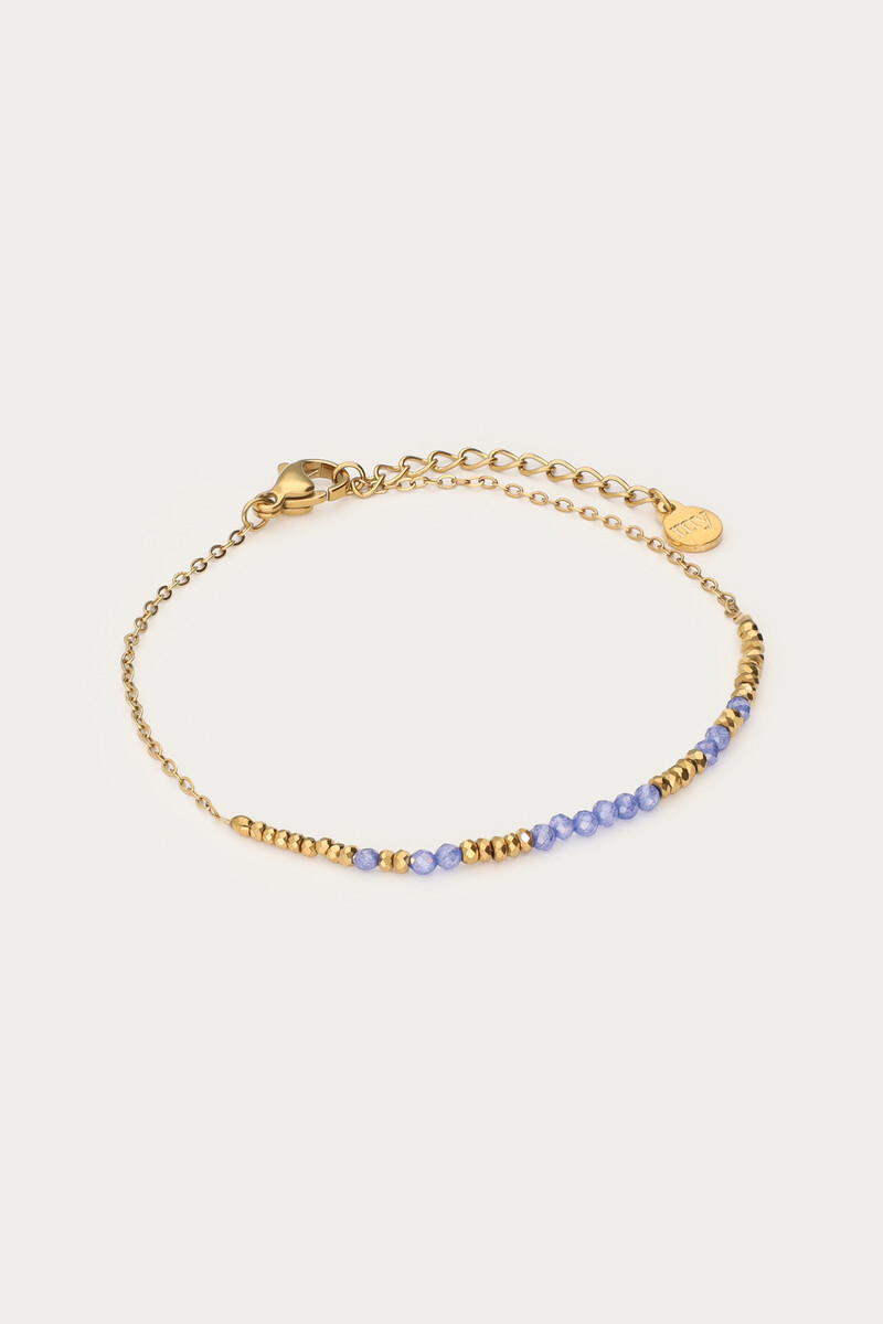 Minimalist bracelet with blue beads | My Jewellery