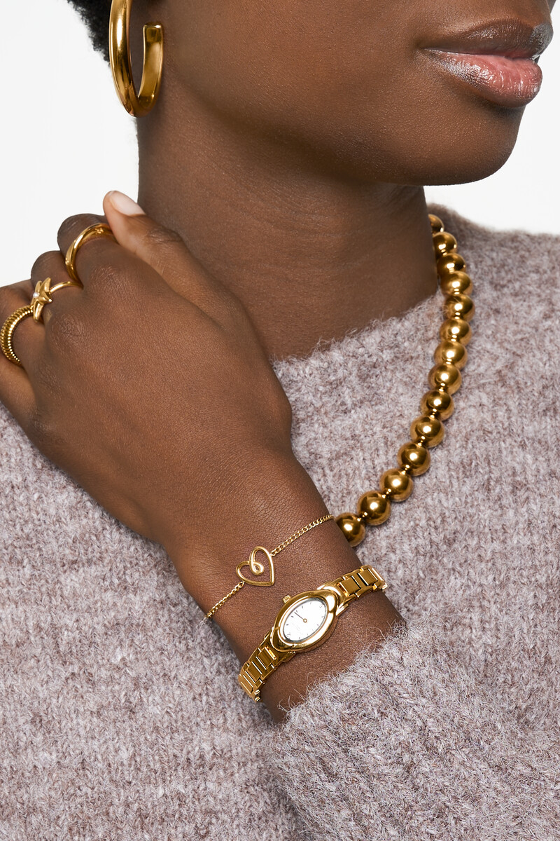 Minimalist bracelet with linked heart | My Jewellery