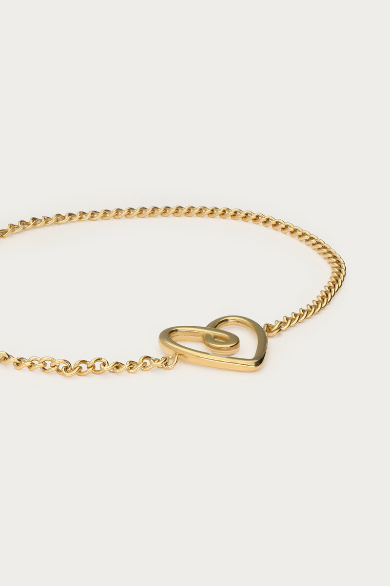 Minimalist bracelet with linked heart | My Jewellery