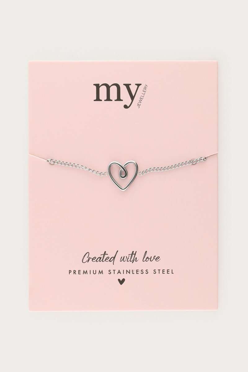 Minimalist bracelet with linked heart | My Jewellery