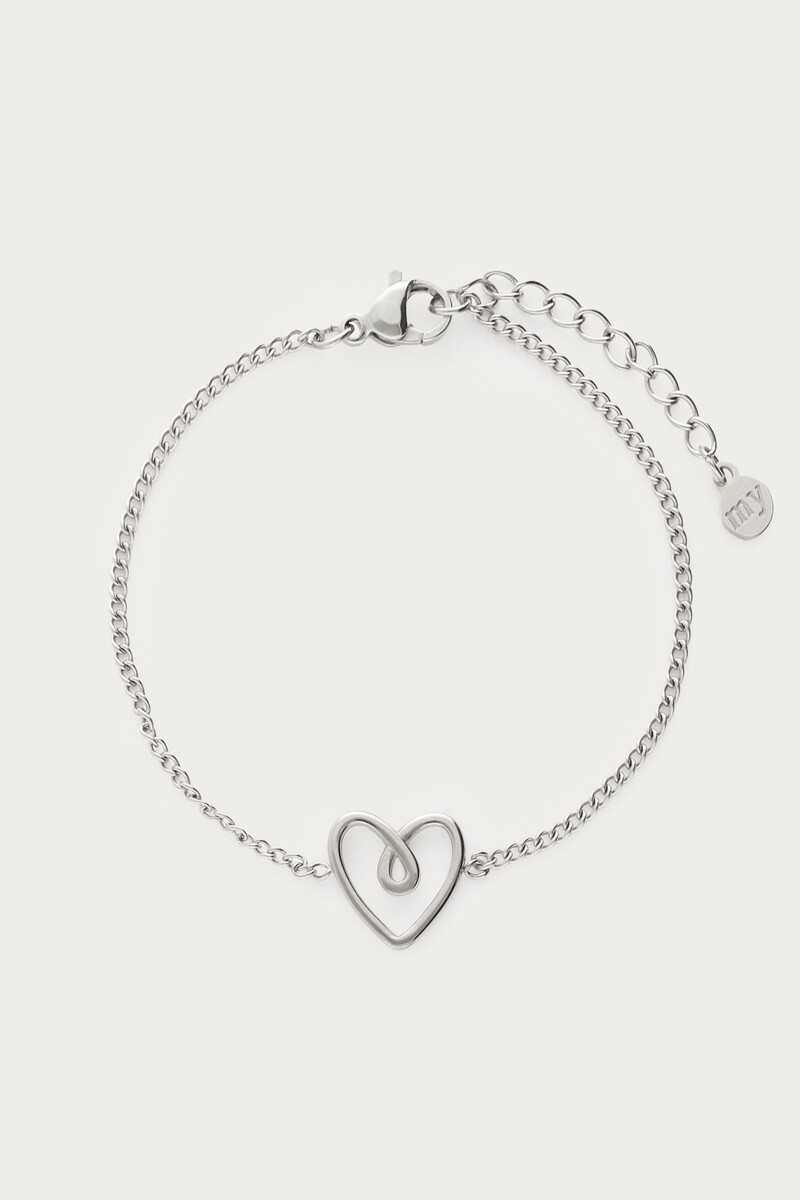 Minimalist bracelet with linked heart | My Jewellery