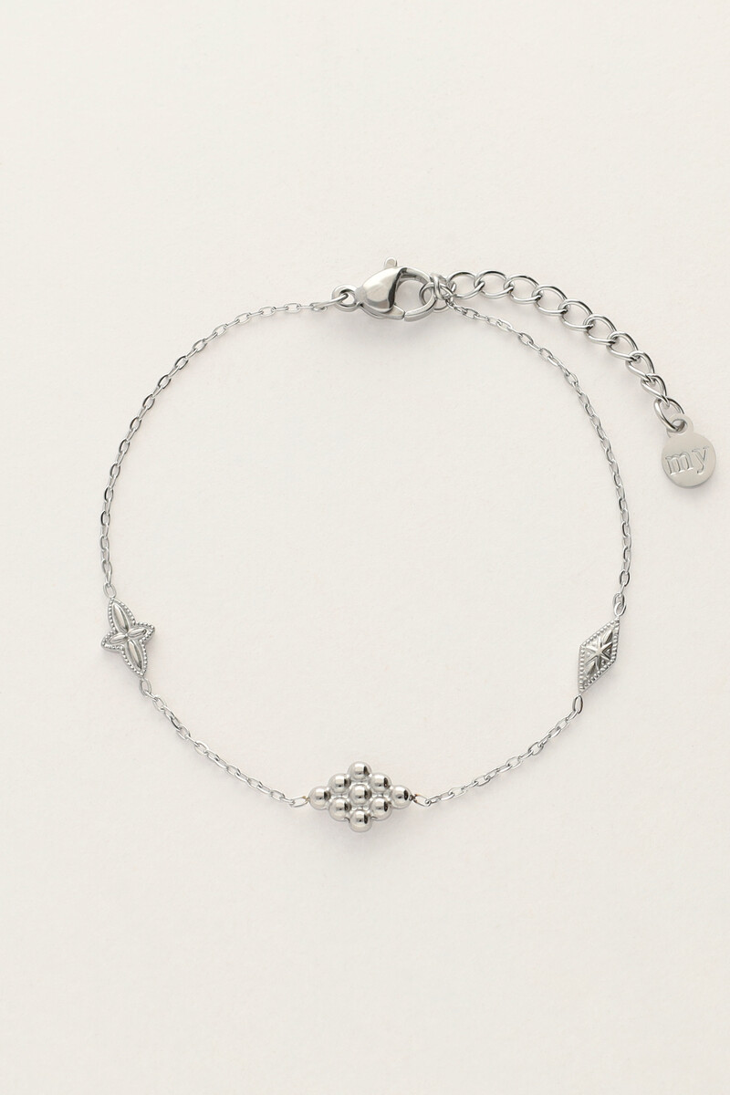 My jewellery Minimalistische armband met ruitjes
