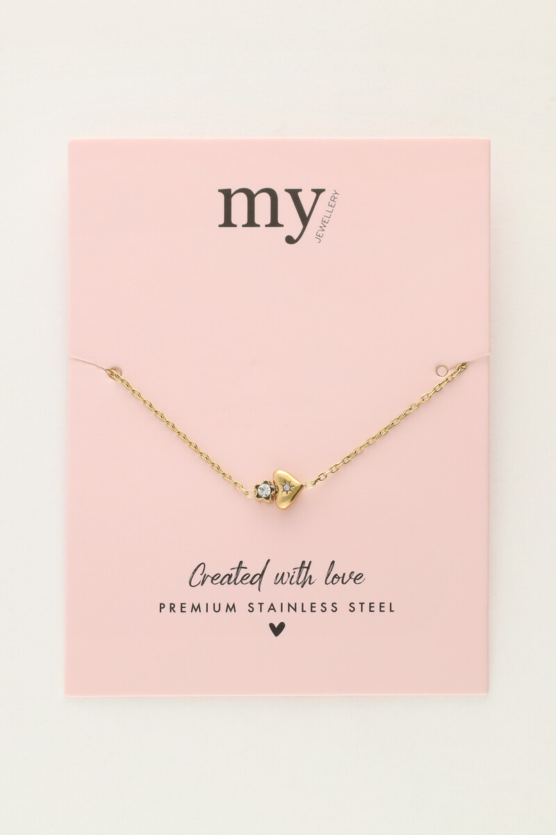 Minimalist bracelet with heart & flower | My Jewellery
