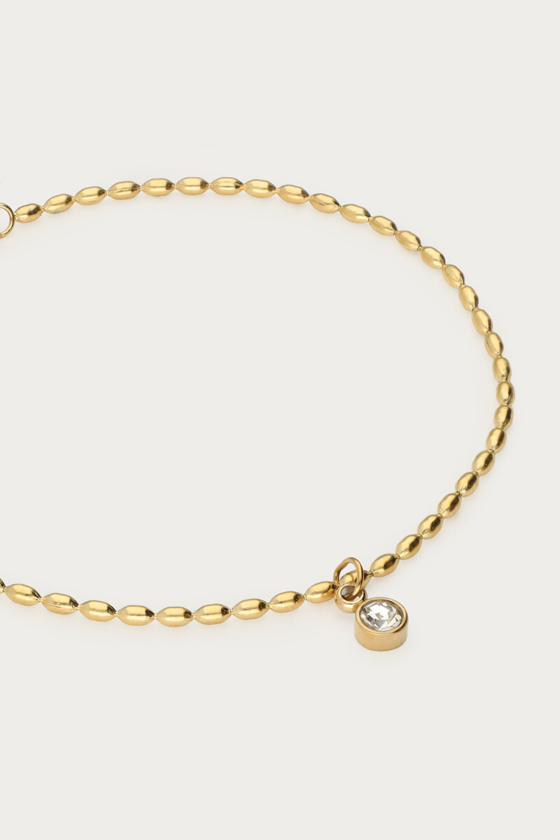 Minimalist bracelet with mini rhinestone charm | My Jewellery