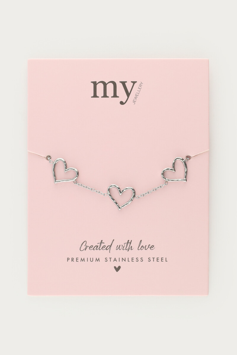 Minimalist bracelet with open hearts | My Jewellery