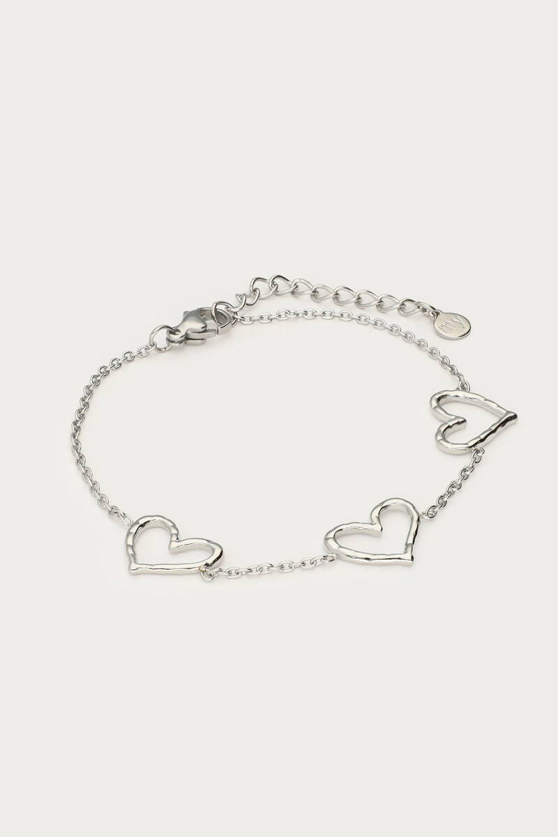 Minimalist bracelet with open hearts | My Jewellery