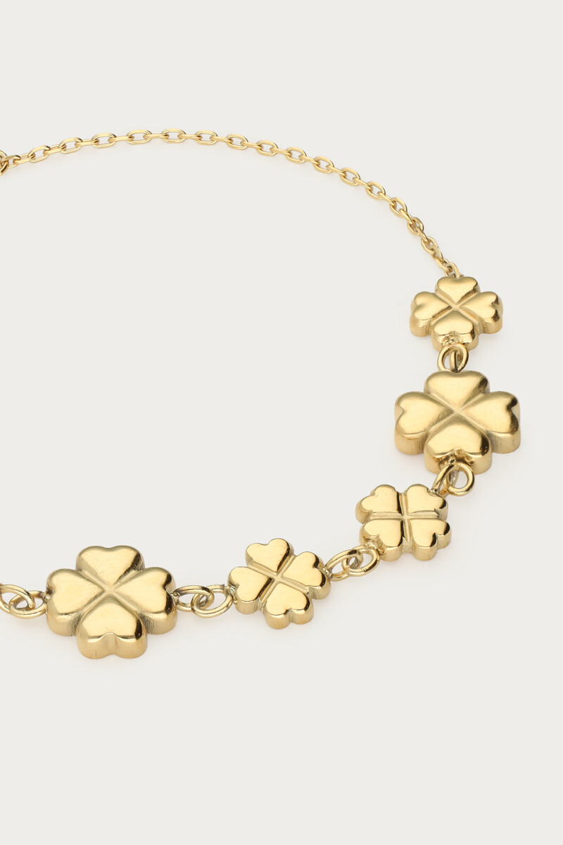 Minimalist bracelet with six clovers | My Jewellery