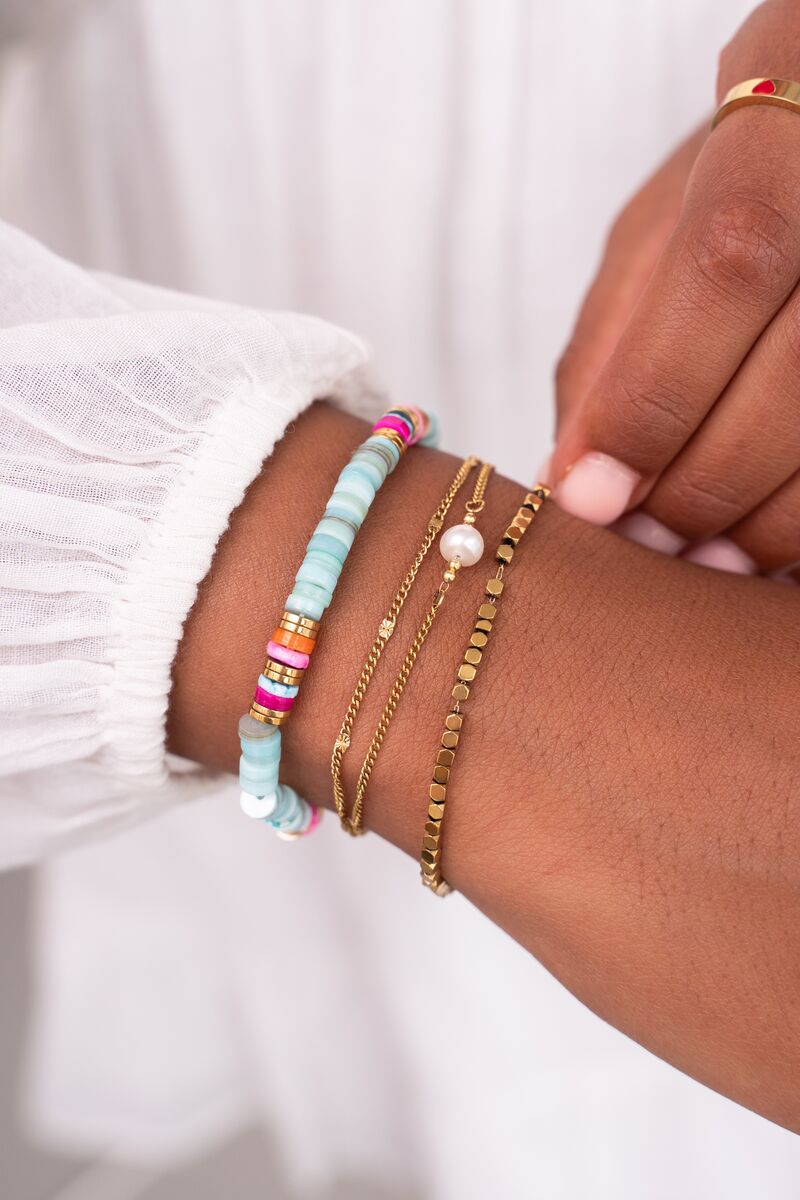 Minimalist bracelet with square beads | My Jewellery 104783 104539