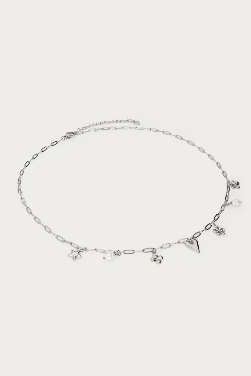 Minimalist chain necklace with seven charms | My Jewellery