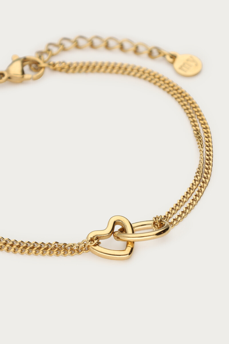 Minimalist bracelet connected hearts | My Jewellery