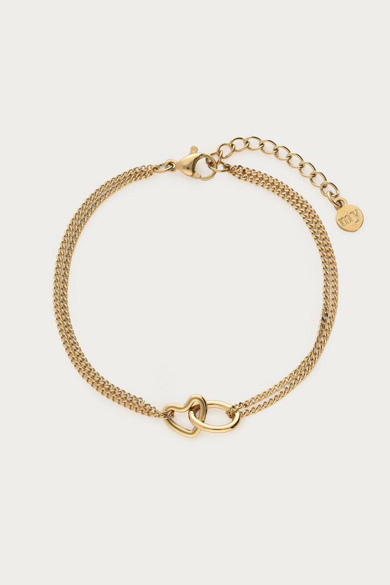 Minimalist bracelet connected hearts | My Jewellery