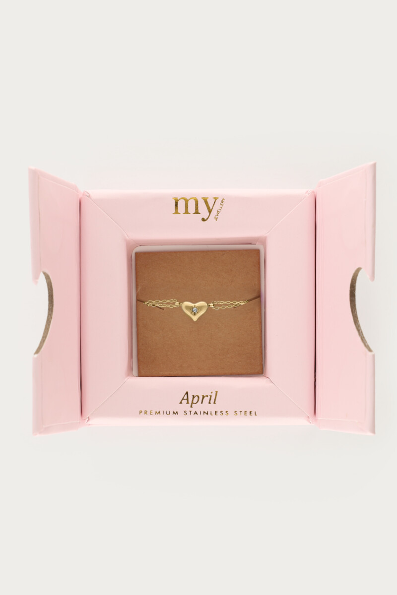 Minimalist double bracelet with birthstone