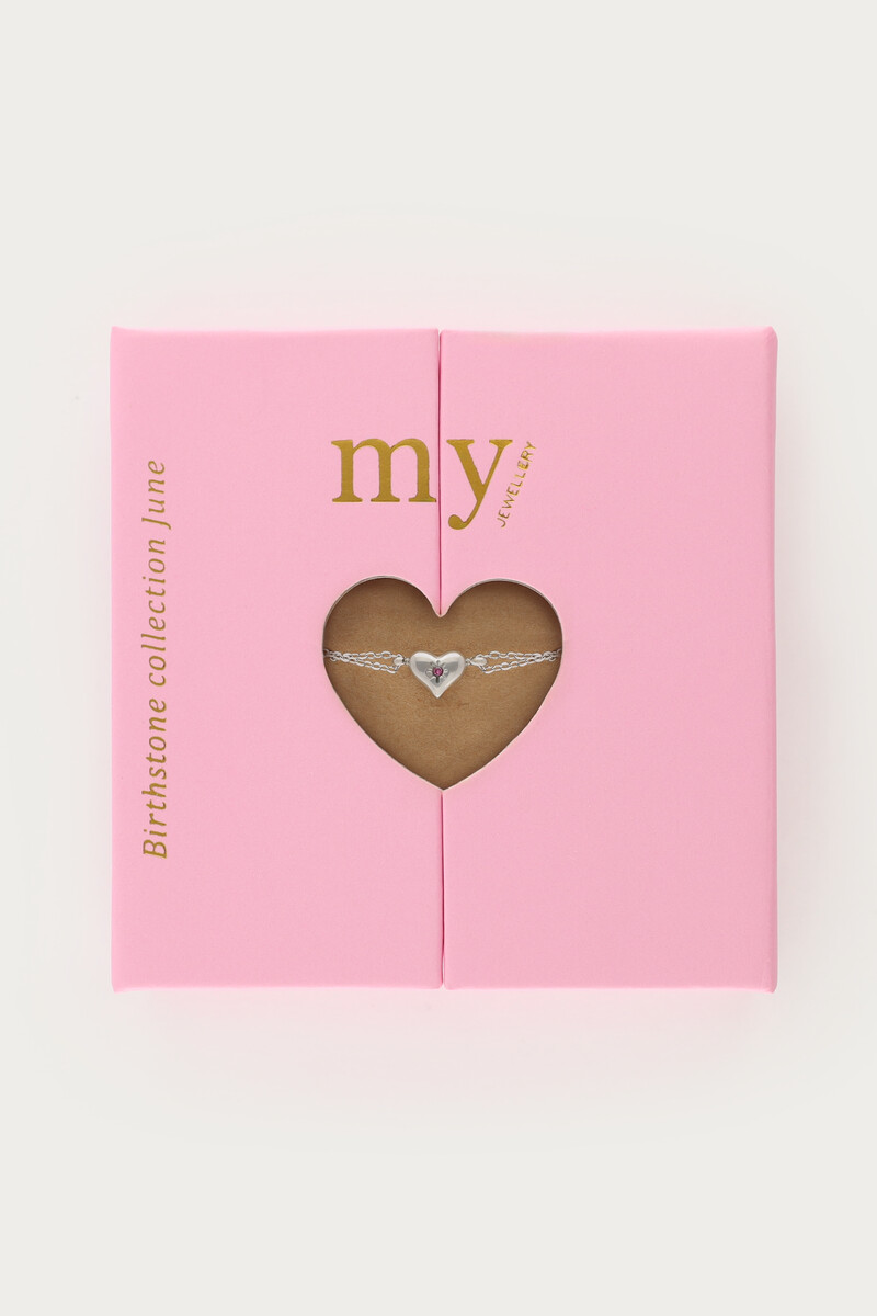 Minimalist double bracelet with birthstone | My Jewellery