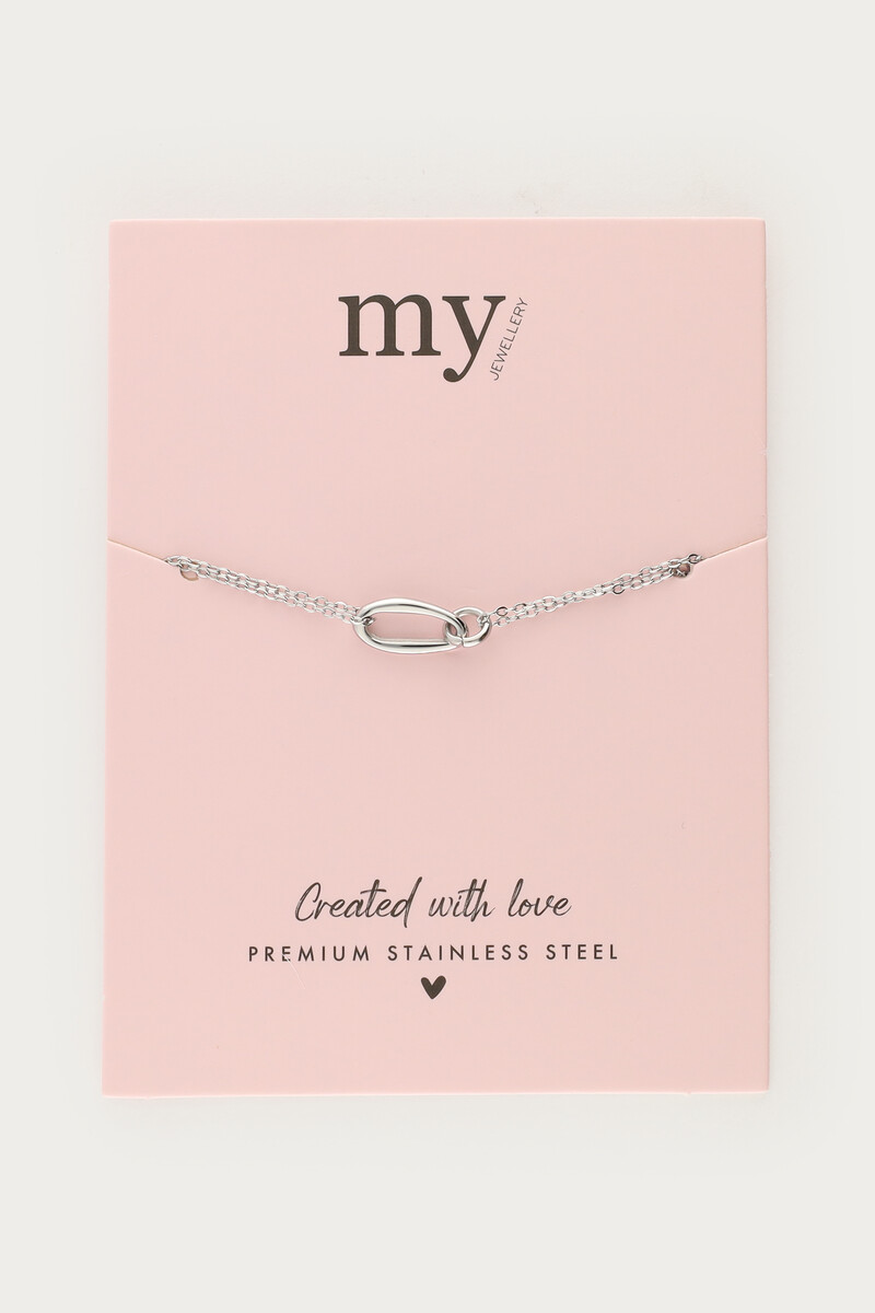 Minimalist double bracelet with oval link | My Jewellery