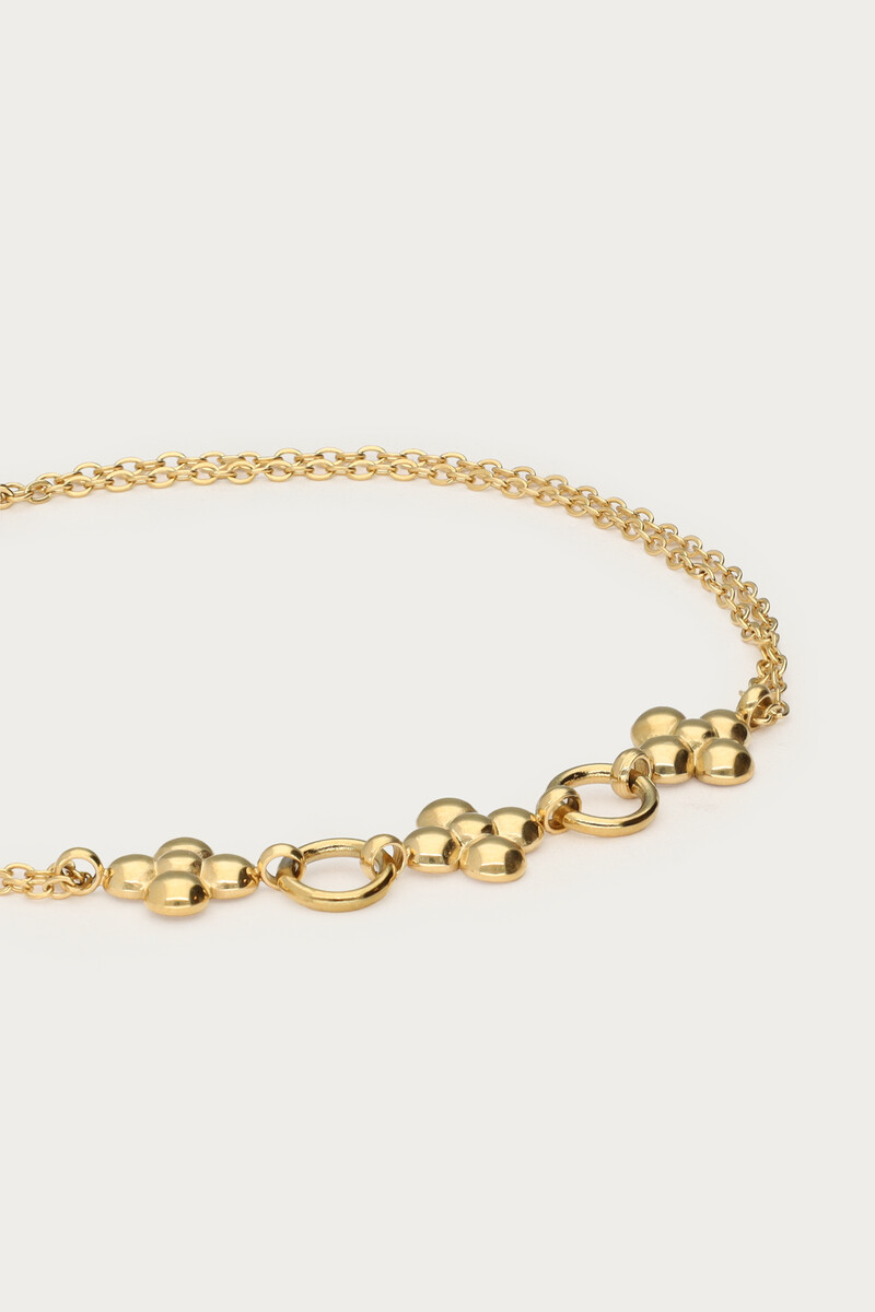 Minimalist double bracelet with three flowers | My Jewellery