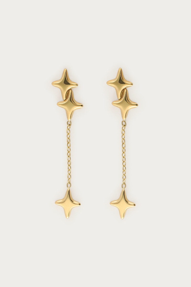 Minimalist drop earrings with Pole Stars