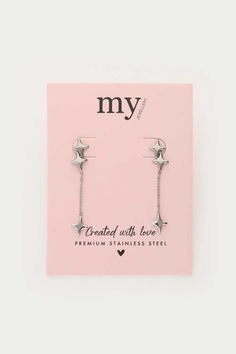 Minimalist drop earrings with Pole Stars | My Jewellery