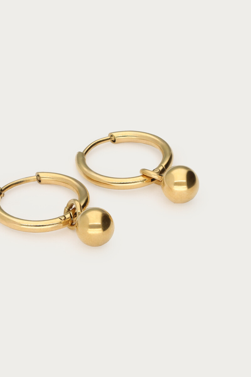 Minimalist hoop earrings with dot | My Jewellery