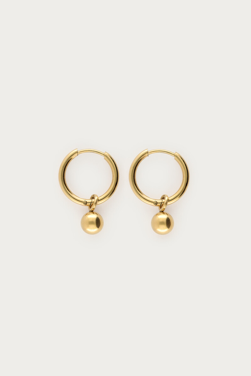 Minimalist hoop earrings with dot | My Jewellery