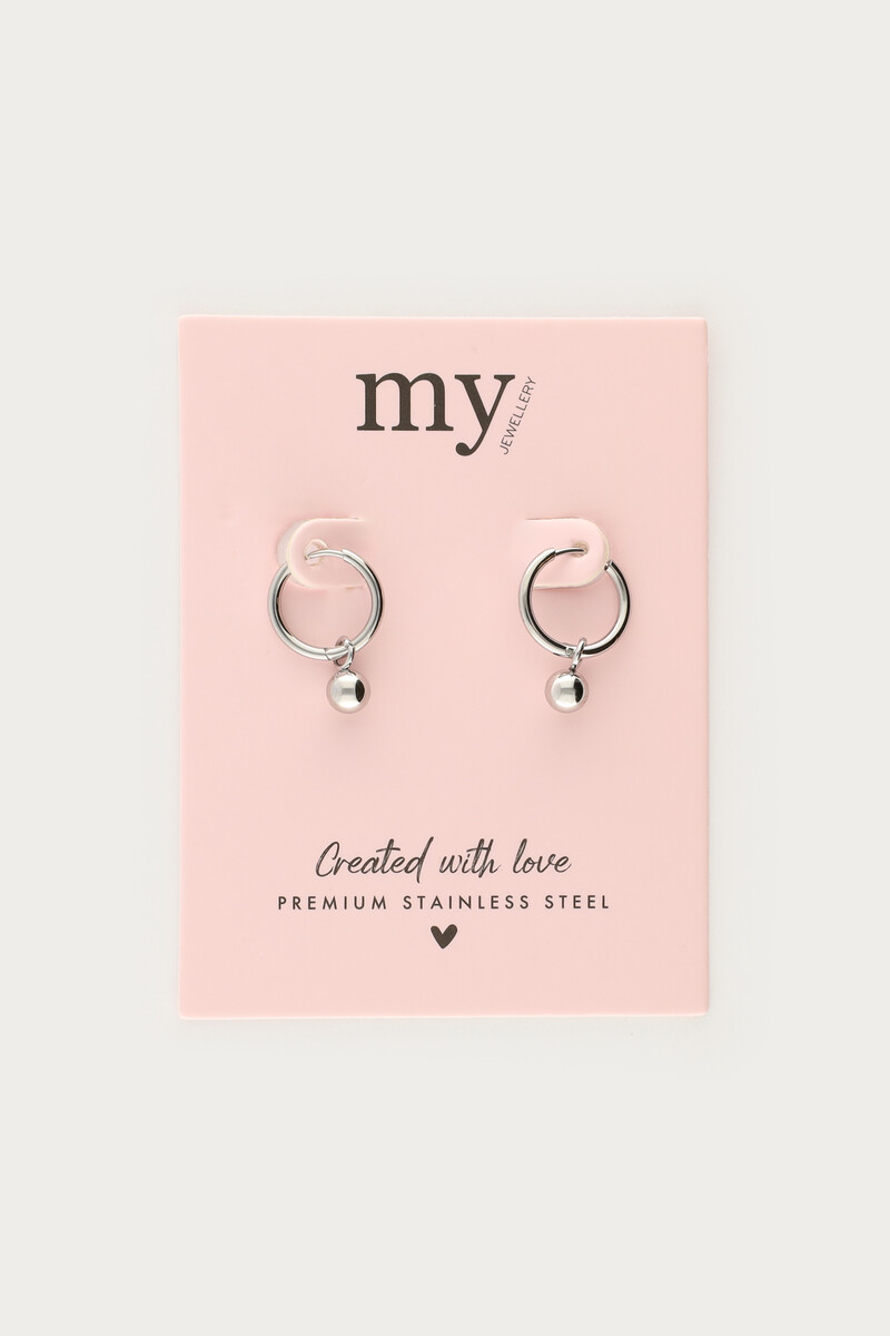 Minimalist hoop earrings with dot | My Jewellery