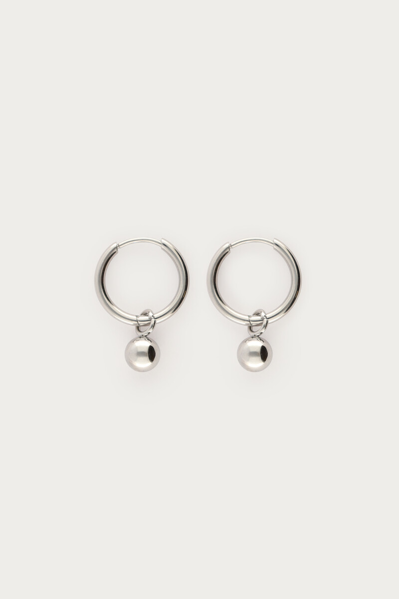 Minimalist hoop earrings with dot | My Jewellery
