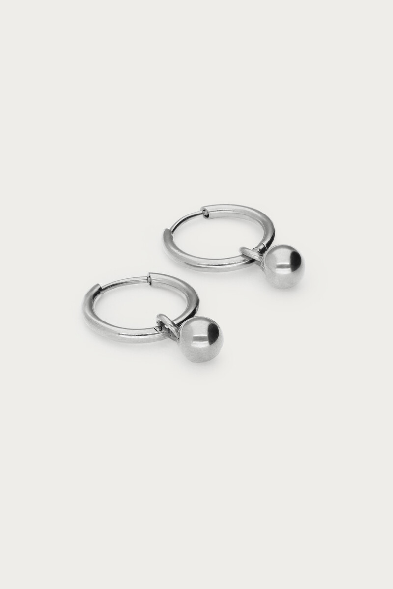 Minimalist hoop earrings with dot | My Jewellery