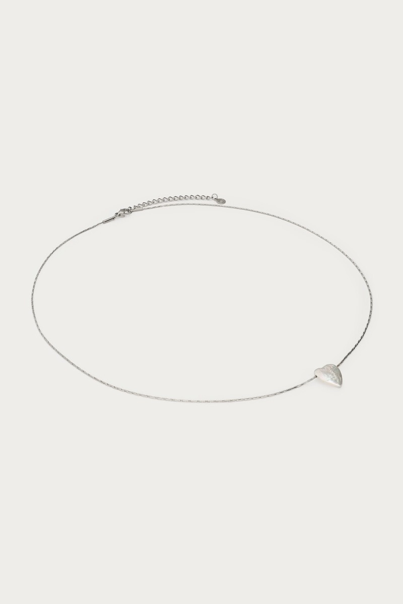 Minimalist necklace with natural pearl heart | My Jewellery