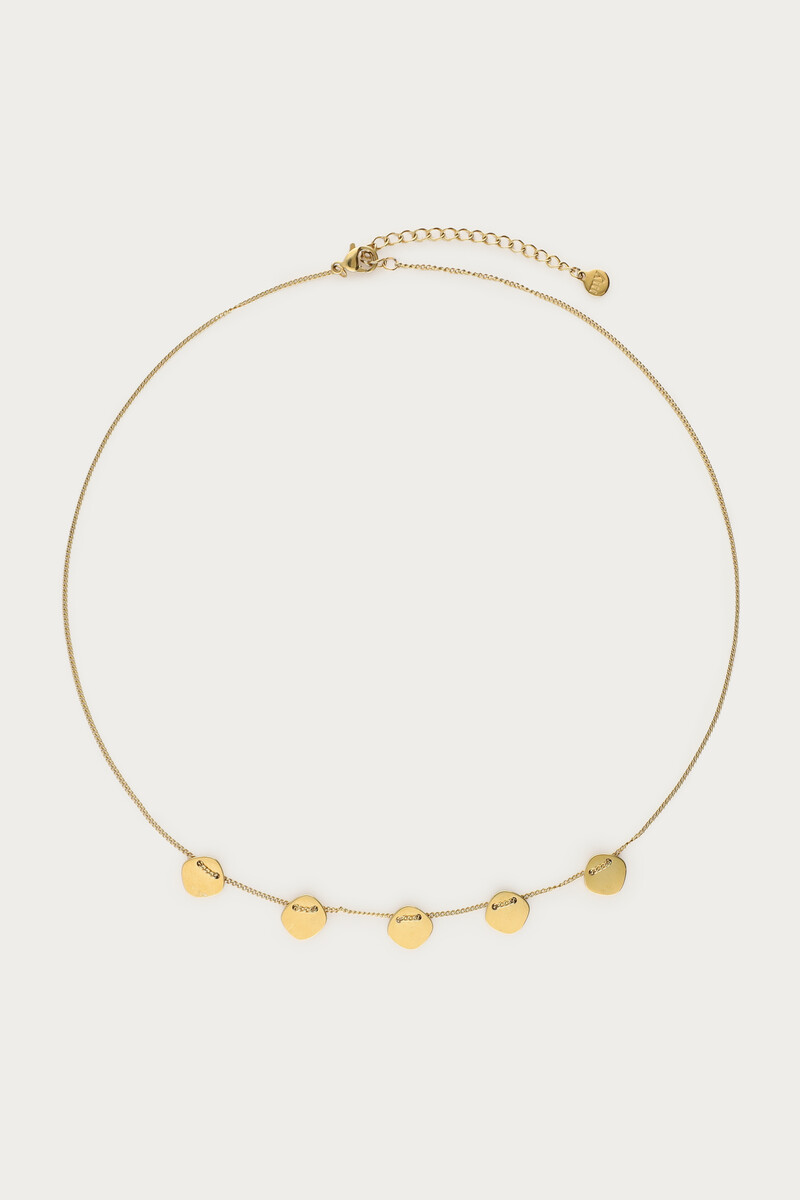 Collier minimaliste avec cinq médailles