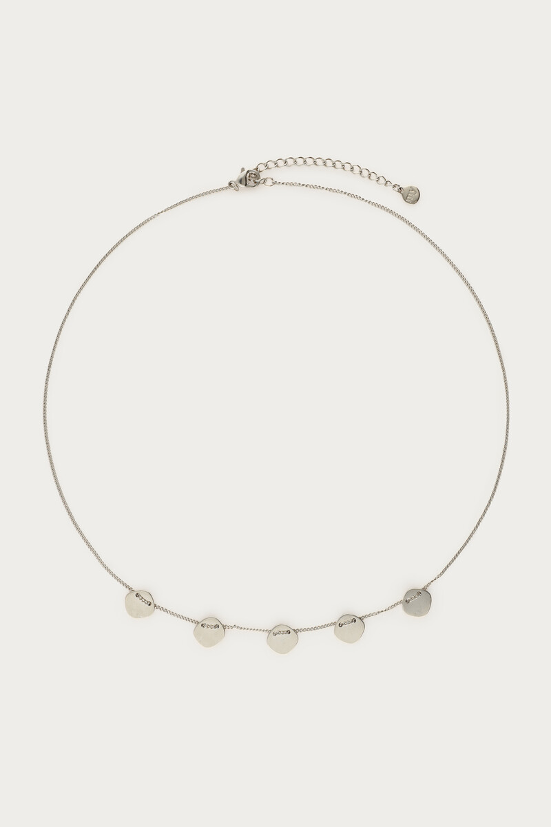 Minimalistische ketting met vijf munten
