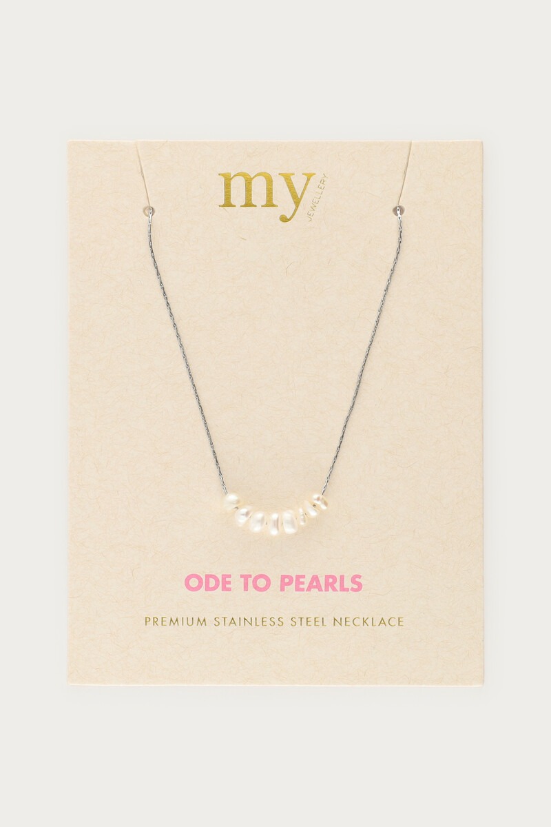 Minimalist necklace with freshwater pearls | My Jewellery