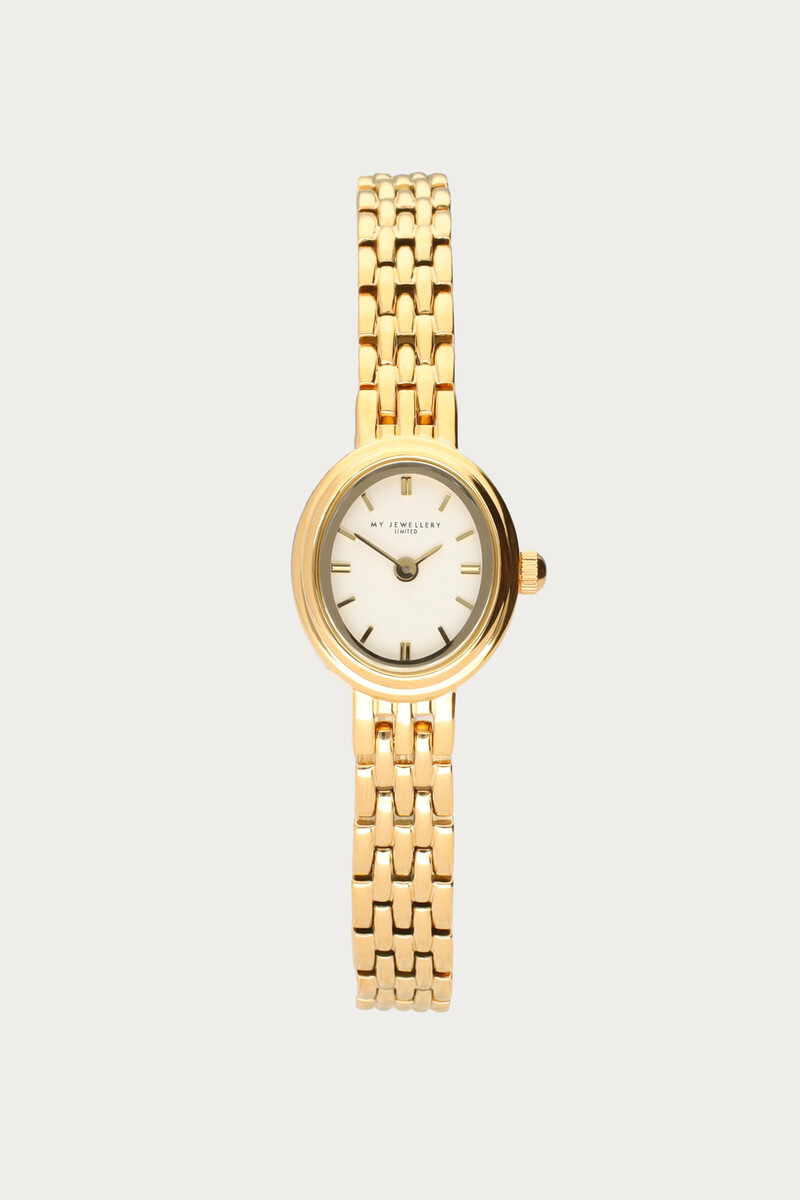 Minimalistische ovale Uhr