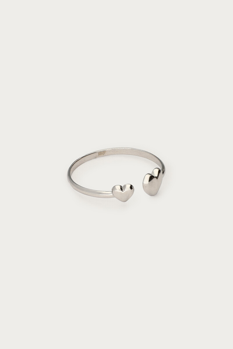 Minimalist ring with double heart | My Jewellery