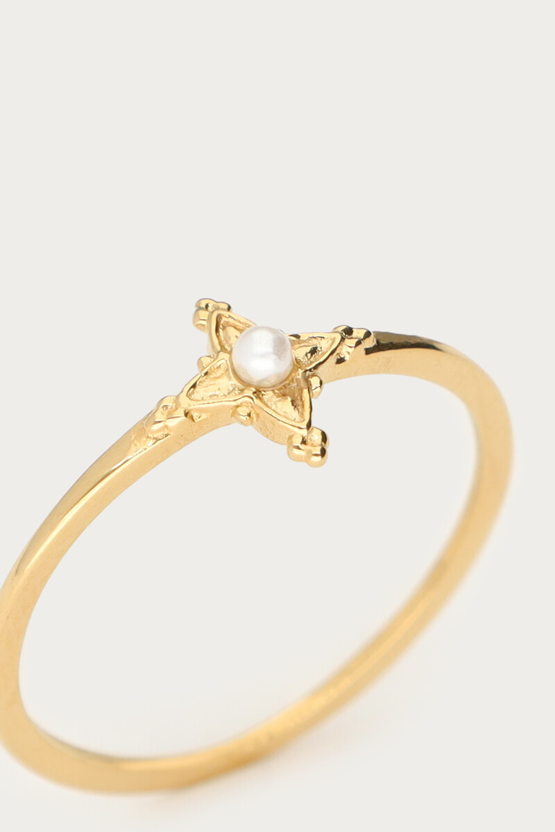 Minimalist ring with faux pearl | My Jewellery