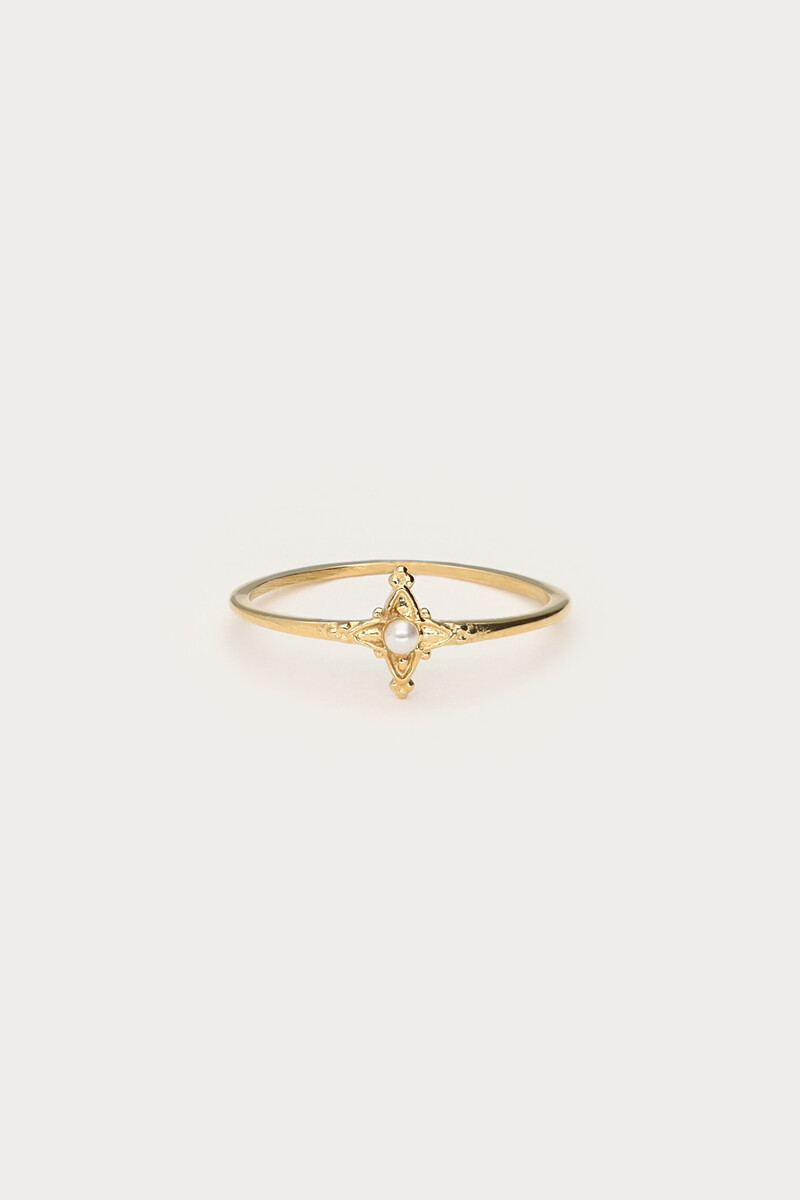 Minimalist ring with faux pearl | My Jewellery