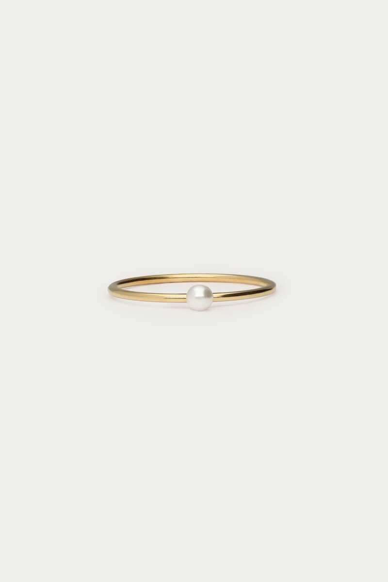 Minimalistische ring met imitatieparel