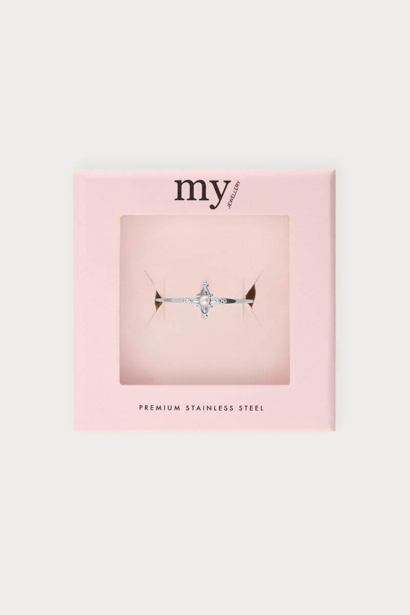 Minimalist ring with faux pearl | My Jewellery